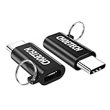USB C Adapter, CHOETECH 2-Pack USB-C to Micro USB [OTG] Adapter Convert Connector with Keychain for Galaxy Note 8,Galaxy S8/S8 Plus,Google Pixel, HTC 10, LG G6, LG G5,Nexus 6P,2016 MacBook Pro