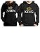 King & Queen Matching Couple Hoodie Set His & Hers Hoodies