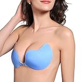 HDE Women’s Reusable Strapless Bra Push Up Backless Stick On Deluxe Adhesive Bra