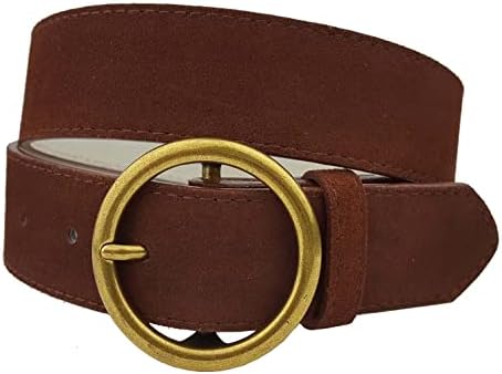 WORTH BELT BLACK SUEDE BROWN LEATHER ITALY Size SMALL BOSS - Italian-suede belt with gunmetal buckle - Dark Brown main image 2
