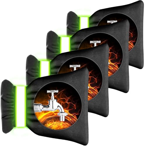 Outdoor Faucet Covers for Winter Freeze Protection, Hose Bib Covers for Winter 4 Pack, Outside Water Faucet Spigot Covers Winter Insulated 9.05