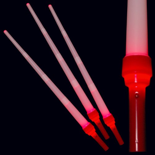 Red LED Expandable Light Up Saber Sword (3-Pack)