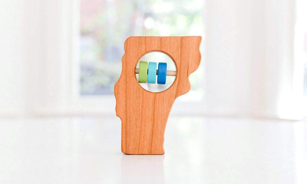 wooden baby rattle