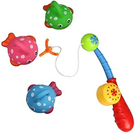 Bath Toy Fishing Game with Cute Spotted Fish and Fishing Rod Best Gift for Ch