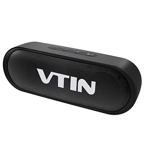 VTIN R4 Wireless Bluetooth Speaker, Portable Wireless Speaker with Bluetooth 5.0, Outdoor Speakers with Rich Bass & 24H Playtime, Built-in Mic & TF Card, IPX5 Waterproof, Suitable for home and outdoor