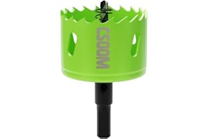 CSOOM Upgraded Bi-Metal Hole Saw Drill Bit, Hole Drilling Cutter, Ideal for Plastic, Wood, Plywood, Thin Steel Sheets, and Thin Aluminum Sheets（54mm|2-1/8"）.