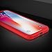 iPhone X Case,AICase Ultra Thin Lightweight Supre Fashion Full Body Coverage Protection Soft PC [Dual Layer][Slim Fit] Case with Tempered Glass Screen Protector for Apple iPhone X/10 (Red)