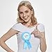 Baby Shower Mom Tinplate Badge Pin - Baby Shower Party Buttons New Mom Gifts Gender Reveals Party Favors Baby Girl Pink Rosette Button Baby Celebration (Sky Blue)