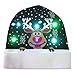 LED Beanie Knit Hat,Crytech Funny Clolorful LED Light Up Winter Warm Knitted Cable Skull Snow Ski Cap with Pom Pom for Women Men Kids Christmas Ugly Holiday Flashing Party Favor Hat (Elk)thumb 1