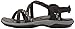Skechers Women's Regga Slim Keep Close Gladiator Sandal,black,10 M US