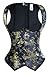 Charmian Women's Spiral Steel Boned Retro Burlesque Brocade Underbust Waist Training Cincher Corset Vest Blue XXXXX-Large