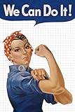 We Can Do It: Rosie the Riveter - Graph Paper Notebook - 100 6