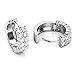 925 Sterling Silver Round CZ Cubic Zirconia Huggie Hoop Earrings