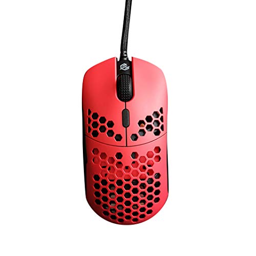 G-Wolves Hati HT-M 3360 Ultra Lightweight Honeycomb Shell Wired Gaming Mouse up to 12000 cpi - 6 Buttons - 2.18 oz (61g) (Stiletto Red)