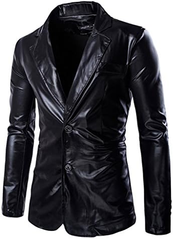 Choose Men Metallic Slim Fit Casual Two Button Blazer Jacket