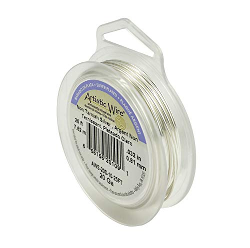 20 Gauge Non-Tarnish Silver Artistic Wire Spool 25 Feet Jewelry Making Tool