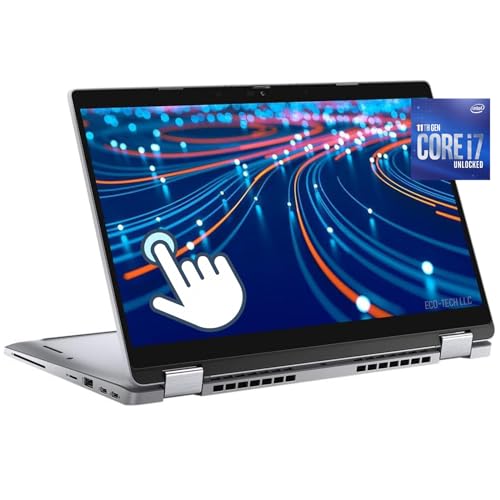 Dell Latitude 5320 2in1 Gen2 Touchscreen Laptop i7, 13.3in FHD(1920x1080) i7 Laptop Comnputer 5320 with Backlit Keyboard, Quad Core i7-11th Gen 4.8GHz, 32GB RAM, 512GB SSD, Win10 pro(Renewed)