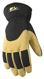 Men's Insulated Winter Gloves with Synthetic Leather Palm, Large (Wells Lamont 7092L)