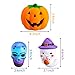 WATINC 3 Pcs Halloween Spooky Squishies Sensory Toys Kawaii Slow Rising Cream Scented Stress Relief Kids Toys Pumpkin Ghost Skull Squishies Toys Squeezable Dolls Halloween Party Decorative Props Gift