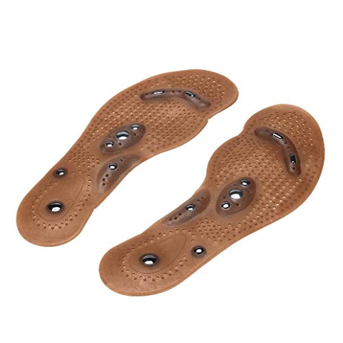 Chinese kongfu Magnetic Massage Shoe,Tiean Insoles Gel Pad Therapy Acupressure Foot Care Cushion,6-11 fit (MenUS7.5-12, brown) - Thumbnail 4