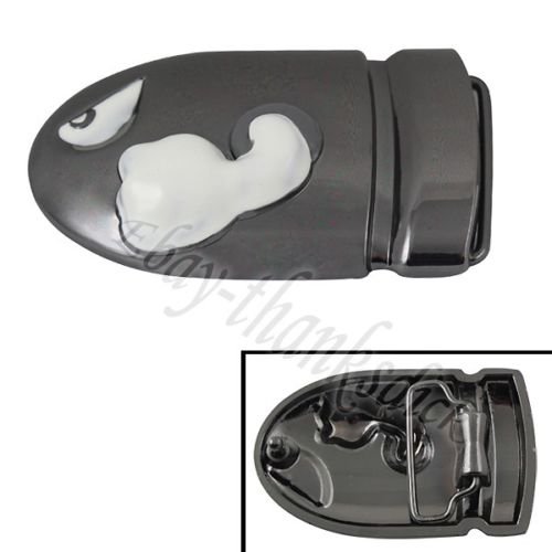 Super Mario Bros Bullet 8.8cm Removable Metal Man Belt Buckle