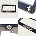 Matte Black Laser Engraved Ferrai Stainless Steel USA License Plate Frame With Engraved Steel Logo Screw Cap Combo 12.25