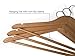 Topline Classic Wood Suit Hangers - 30 Pack (Natural Finish)
