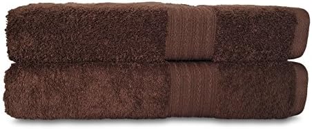 Goza Towels Cotton Bath Towels (28 x 56 inches) (Dark Brown, 2 Pack)