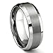8MM Tungsten Carbide Men's Wedding Band Ring in Comfort Fit and Matte Finish Size 7-16