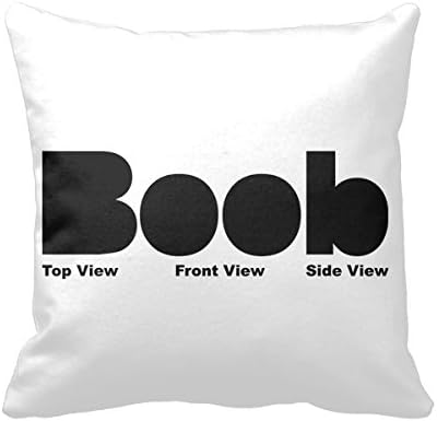 Boob Personalized Pillowcase 18x18 Inch Square Cotton Throw Pillow Case Decor Cushion Covers