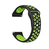EloBeth for Fitbit Blaze Bands, Fitbit Blaze Soft Silicone Replacement Sport Band Fitbit Blaze Smart Fitness Watch (Black/Green-Large)