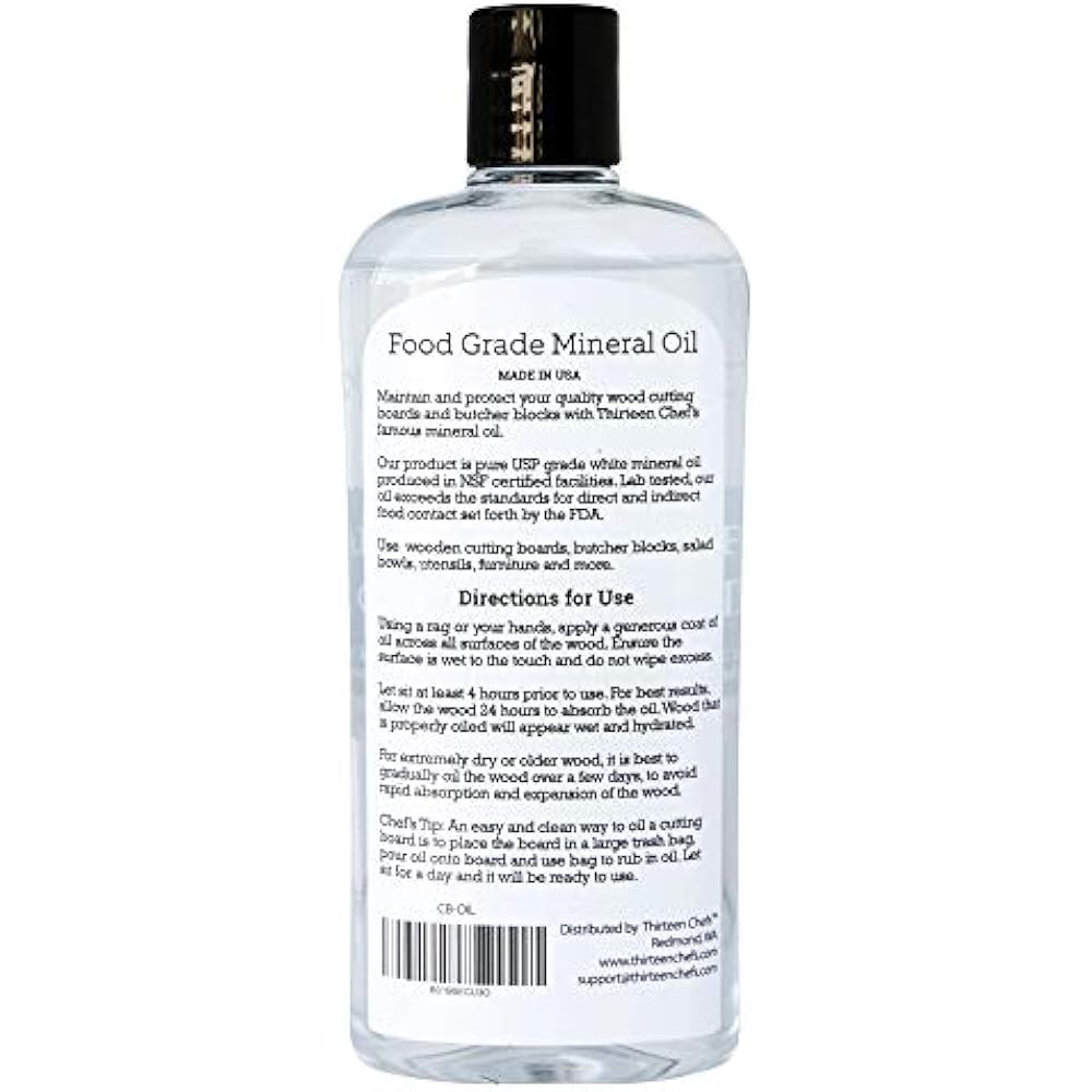 Food Grade Mineral Oil For Cutting Boards, Countertops Butcher Blocks