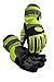 Caiman Hi-Vis Synthetic Leather Palm Winter Gloves, Heatrac Insulation, Padded G-Grip Patches, Kontour Design, Hi-Vis Yellow, Large (2991-5)