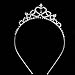 Buytra 2 Pack Wedding Party Bridal Bridesmaid Flower Crystal Heart Shape Princess Crown Headband Tiara for Girls Children, Silver