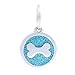 PetTouchID Smart Pet ID Tag, QR Code, NFC Scan, Online Pet Page, GPS Location (BONES) (Glitter (Bone))