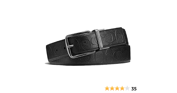 Coach Wide Signature Leather Reversible 