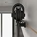 CO-Z 6.6 Ft European Sliding Door Hardware Track Set (Black)