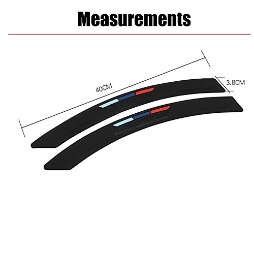 COSMOSS Car Wheel Wells Fender Edge Trim 16 Inch Black Curve Side Bumper Guard