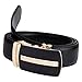JINIU Men's Leather Belt Automatic Buckle 35mm Ratchet Dress Black Belts Boxed KT10