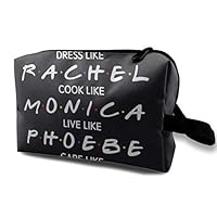 Friends Eat Like JOEY, Dress Like RACHEL Large Makeup Bag Pouch Purse Cosmetic Organizer for Women