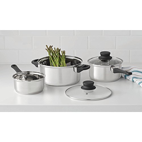 Click Here to See More Images Mainstays Basic 5-Piece Stainless Steel Cookware Set