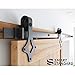 SmartStandard 8ft Heavy Duty Sliding Barn Door Hardware Kit - Super Smoothly and Quietly - Simple and Easy to install - Includes Step-By-Step Installation Instruction - Single Rail -Fit 48