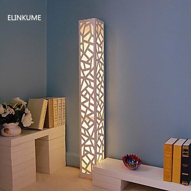 ELINKUME LED Floor Lamp Warm White Stereo Style Hollow Carving Floor Lamp PVC Wood Plastic Plate Materials Pedal Switch AC200-240V Ideal Decor for Home, Living Room