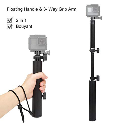3 Way Grip Arm Extendable Foldable Tripod Monopod Pole Selfie Stick for GoPro Hero 7 6 5 4 Action Camera - Thumbnail 2
