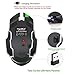 Rechargeable 2.4Ghz Wireless Gaming Mouse with USB Receiver,7 Colors Backlit for MacBook, Computer PC, Laptop (600Mah Lithium Battery) (Gray)