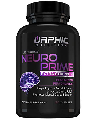 Neuro Prime Brain Booster Supplement - Memory, Focus, Alertness, Clarity & Concentration - Mental Performance Nootropic - Ginkgo Biloba, St. Johns Wort, DMAE, L-Carnitine, Bacopa Monnieri Extract