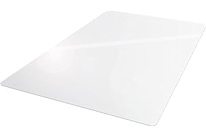 Floortex Polycarbonate Chair Mat 53" x 48" for Plush Pile Carpets, Clear, Model:FR1113427ER