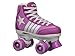 New! 2016 Epic Star Pegasus Indoor Outdoor Classic High-Top Quad Roller Skates w/ 2 Pair of Laces (Purple & White)