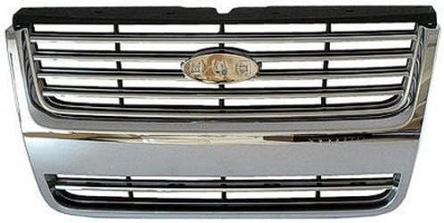 JRB FITS 2006-2010 FORD EXPLORER / LIMITED (2006 XLT / 2007-2008 XLT W/O IRONMAN / 2009-2010 XLT W/O SPORT) GRILLE ASSEMBLY; CHROME/BLACK FO1200476