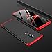 Leodea Oneplus 6 Case, 3 in 1 Ultra-Thin PC Hard Case Cover for Oneplus 6 2018 (Red+Black)